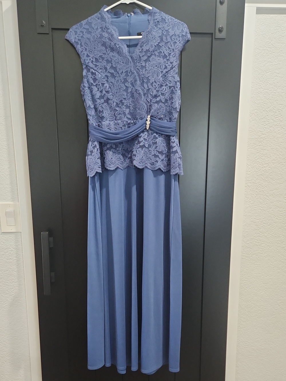 Onyx Nite Lace Bodice Maxi Dress